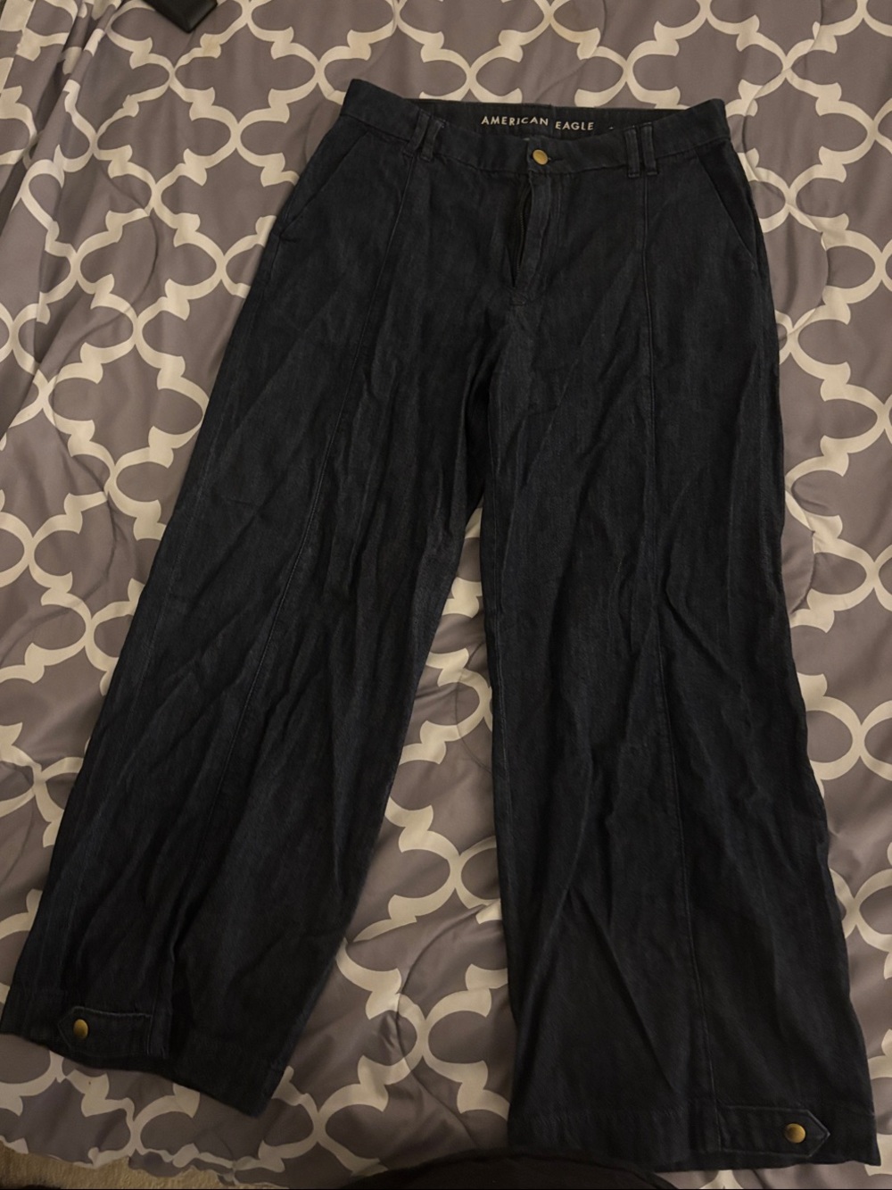 American Eagle Outfitters Black Wide Leg Jeans